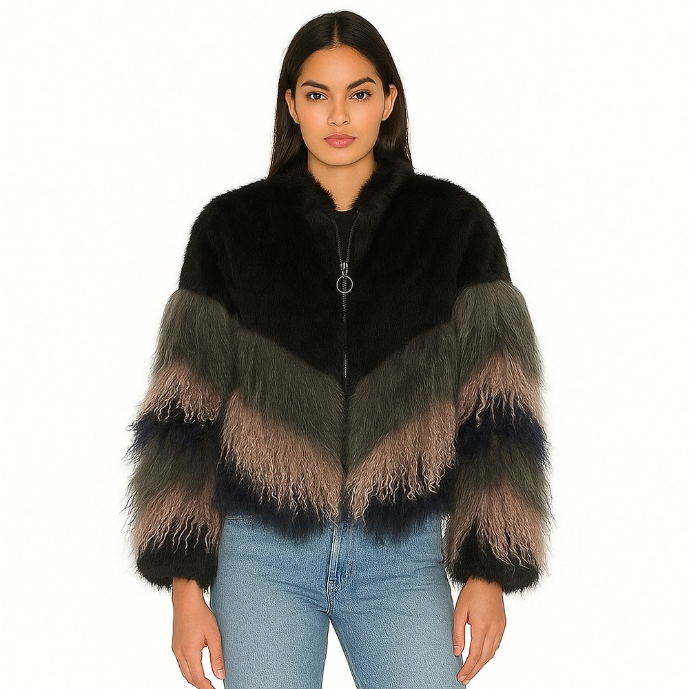 Designer Urban Code Outfitters Faux Teddy Jacket Shaggy Charlotte Simone Revolve